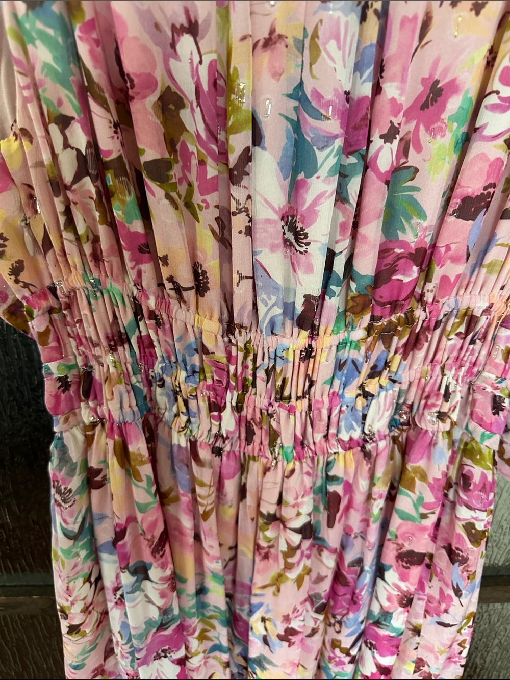 Shoshanna Zahra Floral Pink Sleeveless Maxi Dress size 8. - Picture 12 of 16